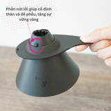  Phễu pha cà phê du lịch Hario V60 Zebrang flat dripper ZB-VDFP-02B bằng silicone, size 02 (có thể tháo rời và cuộn tròn) 