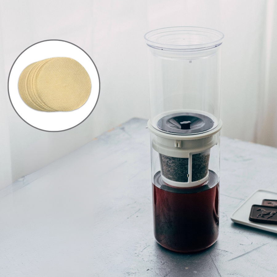  Giấy lọc pha cà phê Hario water dripper paper filter CF-WDC-6 (hình tròn, 50 tờ, dùng cho các loại bình pha water dripper và slow drip) 