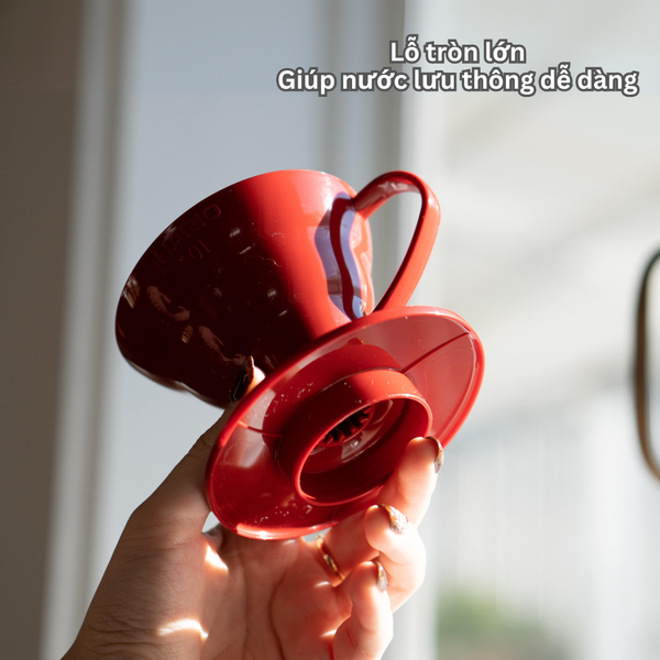  Phễu V60 pha cà phê Hario V60 Coffee Dripper VDR (phễu nhựa, 3 màu) 