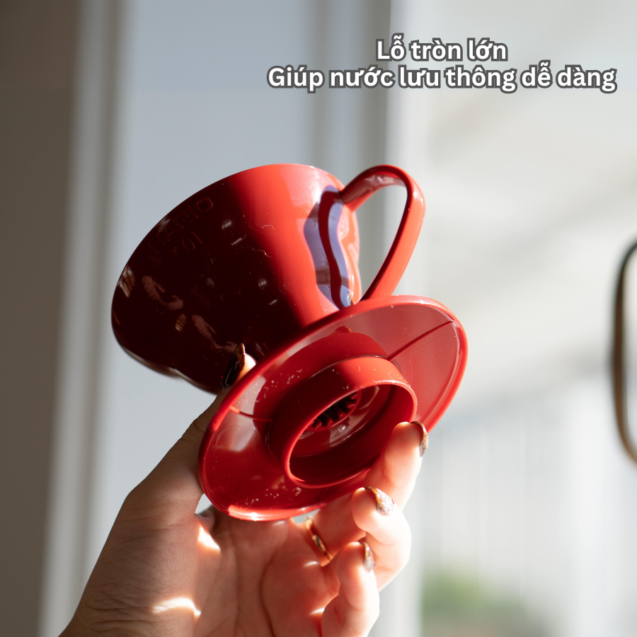  Phễu V60 pha cà phê Hario V60 Coffee Dripper VDR-02 size 02 (phễu nhựa, 2 màu) 