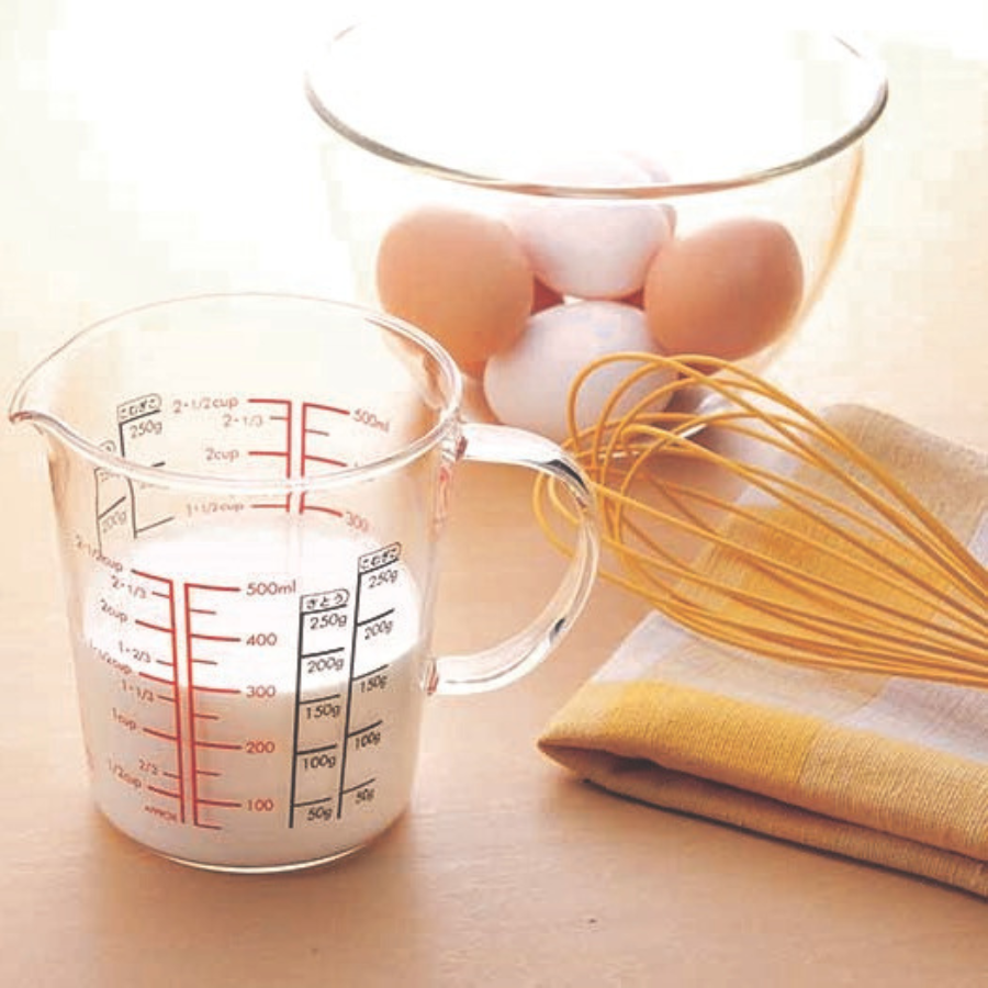  Ca đong chia vạch thủy tinh chịu nhiệt HARIO 200ml (có quai cầm, dùng được lò vi sóng) làm bếp, pha chế - Measure Cup Wide CMJW-200 