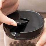  Hũ đựng cà phê bằng thủy tinh có khóa gạt khí Hario coffee canister MCNR-200-B (đựng cà phê hạt / xay, thực phẩm khô) 