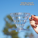  Phễu V60 pha cà phê Hario V60 Coffee Dripper VDR-02 size 02 (phễu nhựa, 2 màu) 