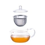  Bình trà thủy tinh kèm lưới lọc kim loại Hario Cha Cha Kyusu Maru CHJMN-45T 450ml 