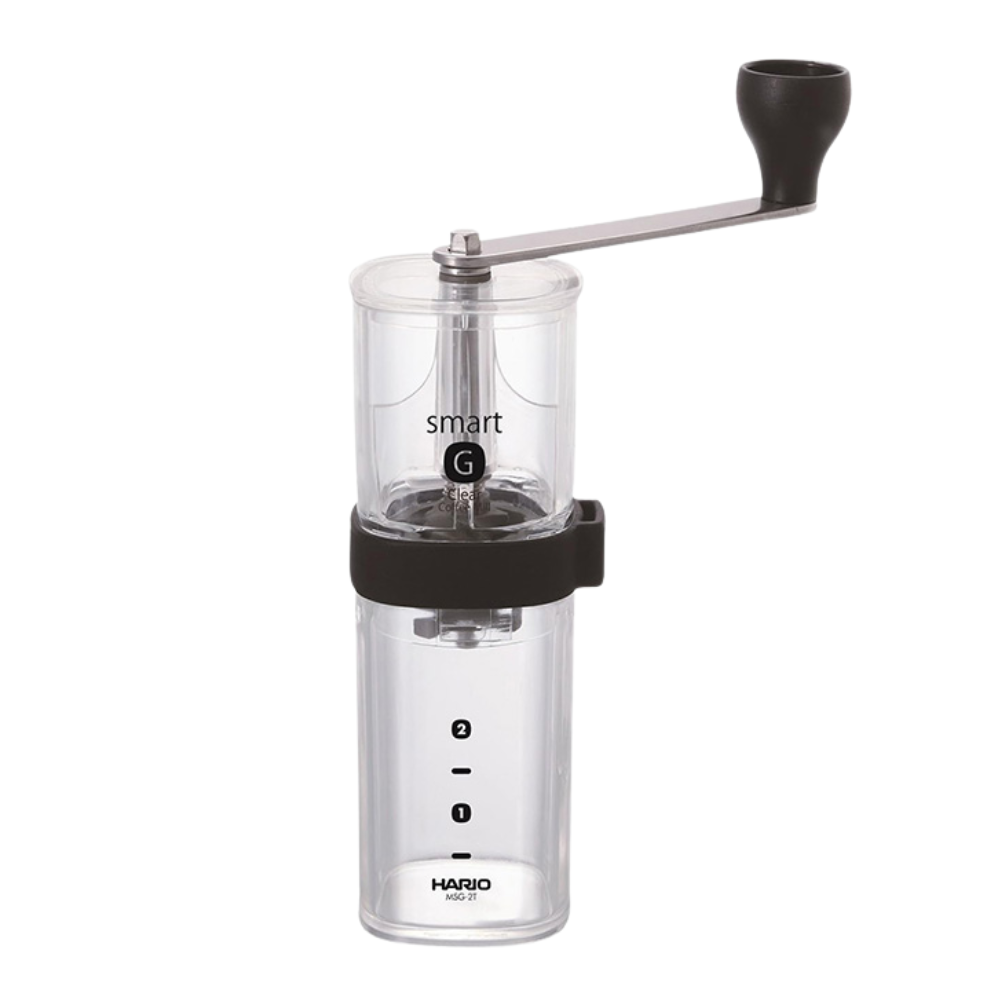  Cối xay cà phê cầm tay Hario Smart G lưỡi gốm, tay cầm có thể tháo rời MSG-2-T (trong suốt) 
