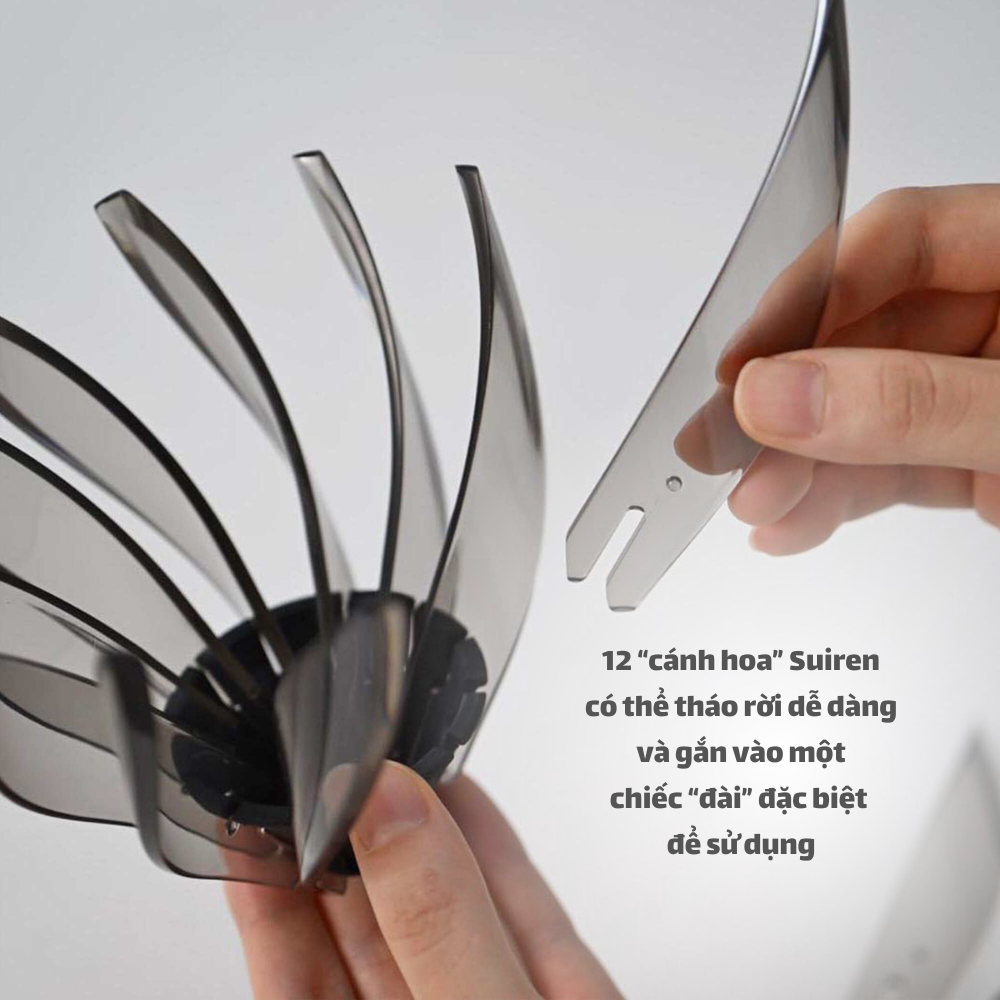 Phễu pha cà phê Hario V60 Dripper Suiren VDSU size 02, 2 phiên bản màu (có thể tháo rời) 