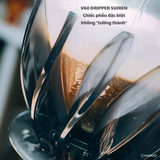 Phễu pha cà phê Hario V60 Dripper Suiren VDSU size 02, 2 phiên bản màu (có thể tháo rời) 