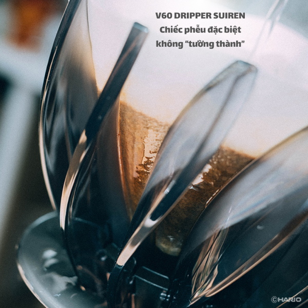 Phễu pha cà phê Hario V60 Dripper Suiren VDSU size 02, 2 phiên bản màu (có thể tháo rời) 