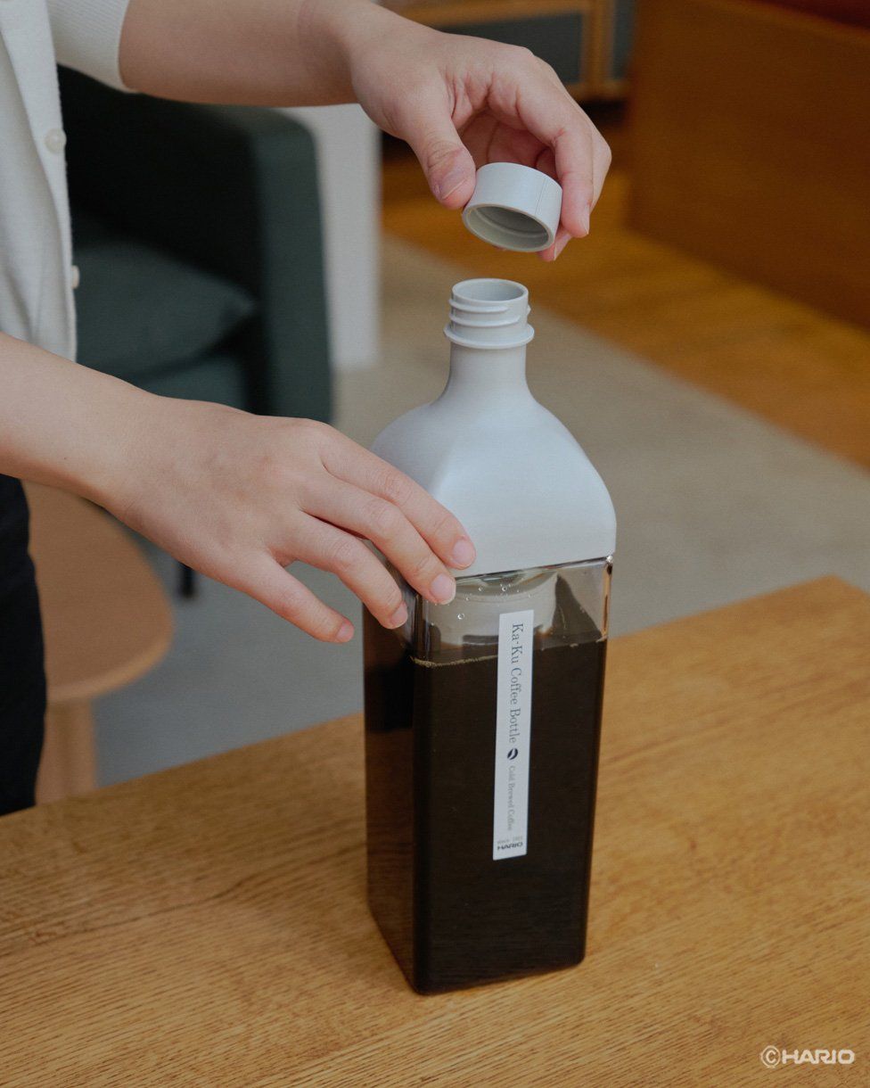  Bình pha cà phê cold brew Hario Ka-Ku coffee bottle KAC-110-PGR 1L (thân vuông) 