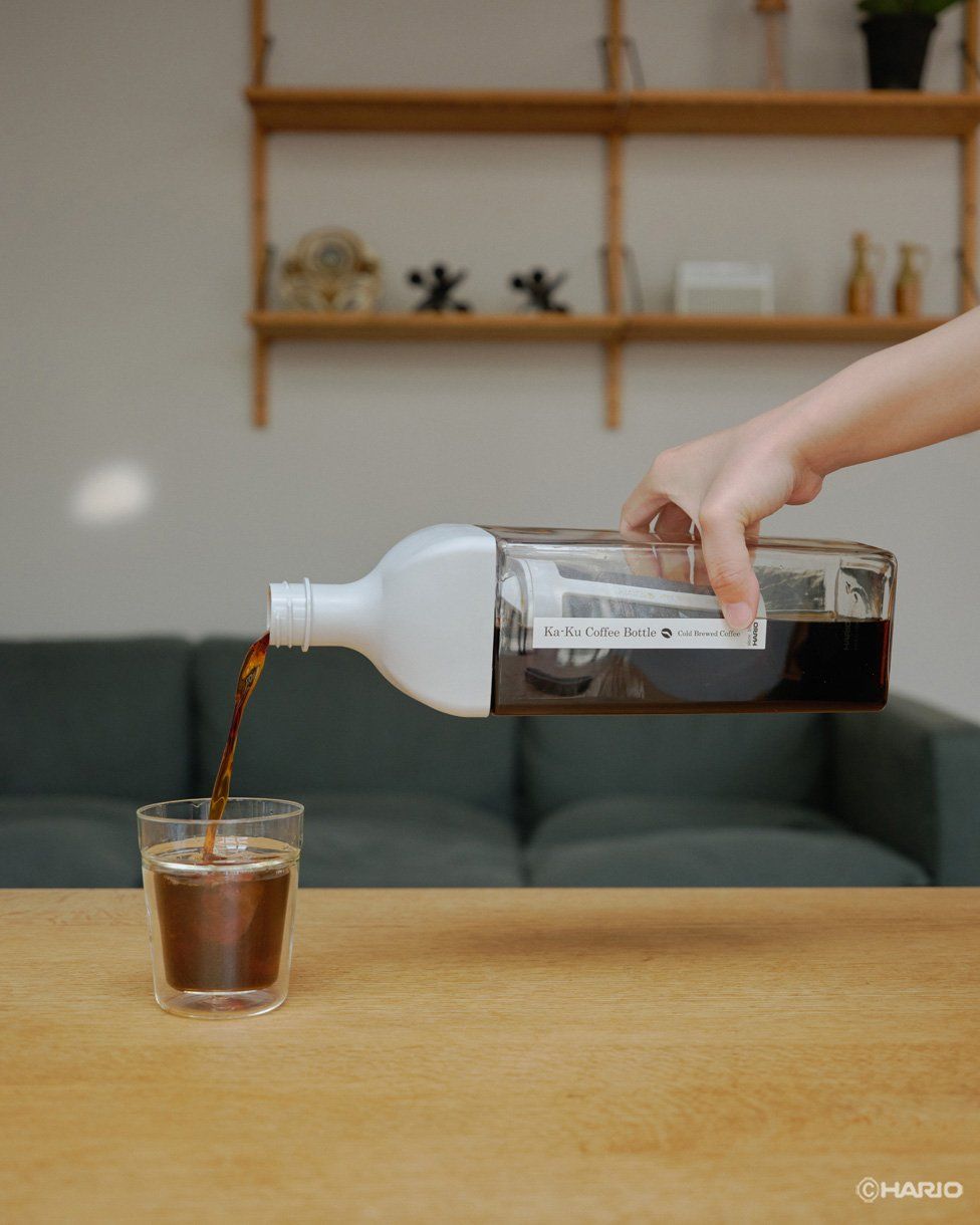  Bình pha cà phê cold brew Hario Ka-Ku coffee bottle KAC-110-PGR 1L (thân vuông) 