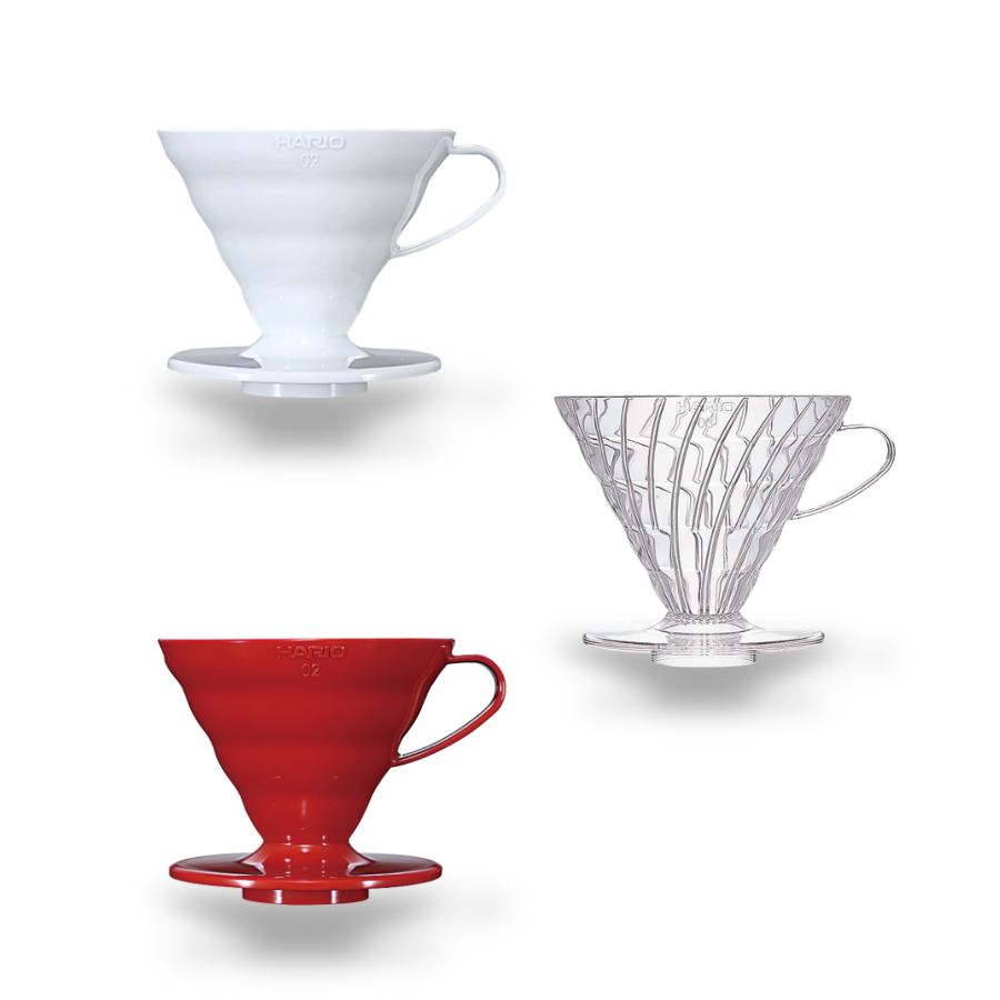  Phễu V60 pha cà phê Hario V60 Coffee Dripper VDR-02 size 02 (phễu nhựa, 2 màu) 