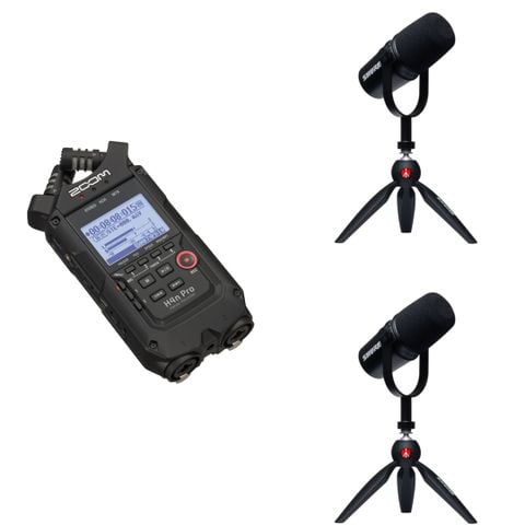  Cho thuê combo Podcast Shure MV7X kèm máy ghi âm Zoom 