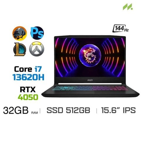  Cho thuê laptop MSI Katana i7 13620H | 32GB DDR5 | 512GB SSD | RTX 4050 6GB IPS 144Hz 