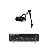  Cho thuê combo Podcast Shure MV7X kèm Soundcard Behringer 