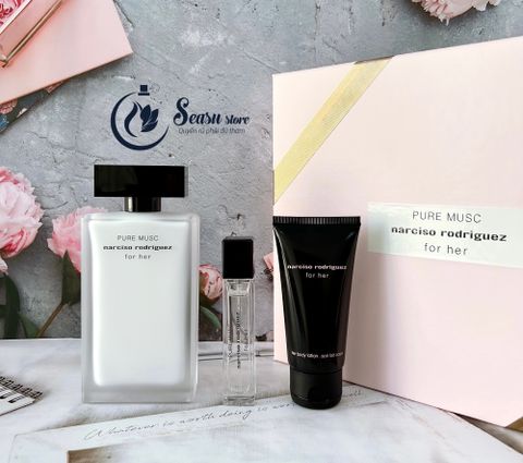 Set nước hoa Narciso Rodriguez Pure Musc 3 món ( nước hoa 100ml + mini 10ml + lotion 50ml)