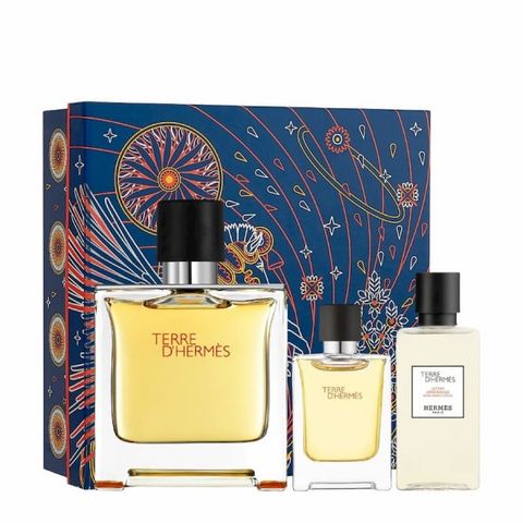 Giftset Hermes Terre d'Hermes Pure Perfume EDP 75ml & EDP 12.5ml & Aftershave Lotion 40ml