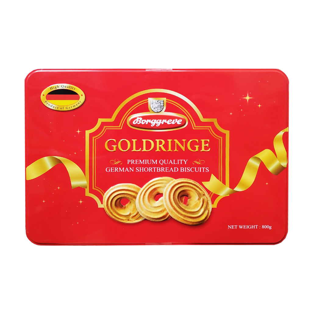 Bánh Quy Bơ Giòn Borggreve Goldringe Premium Đức 800gr – Phúc Lợi Mart