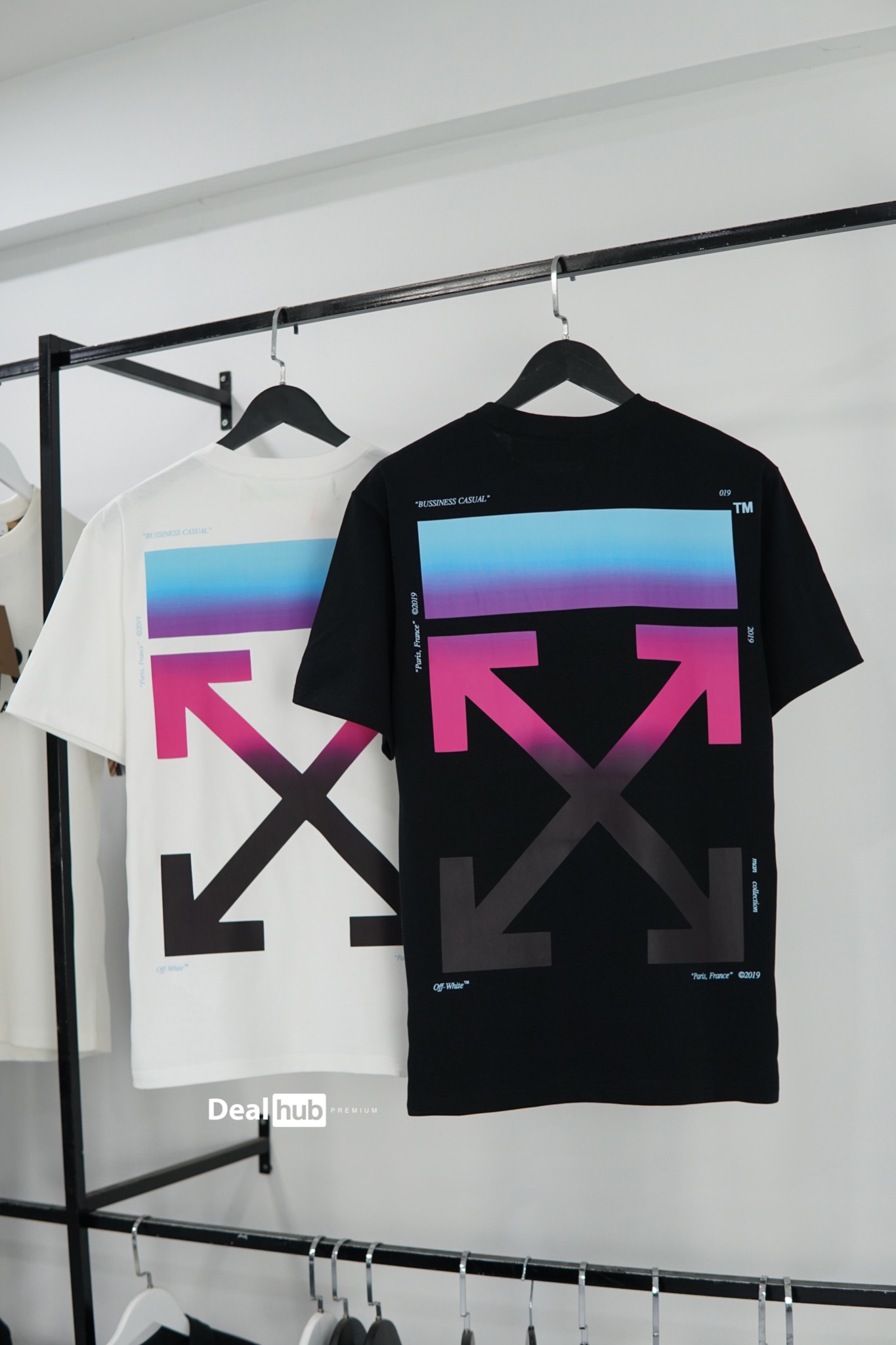 Off White Gradient S S T Shirt White Deal Hub