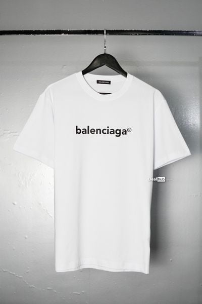  Balenciaga Logo Print T-Shirt White BALEN008 