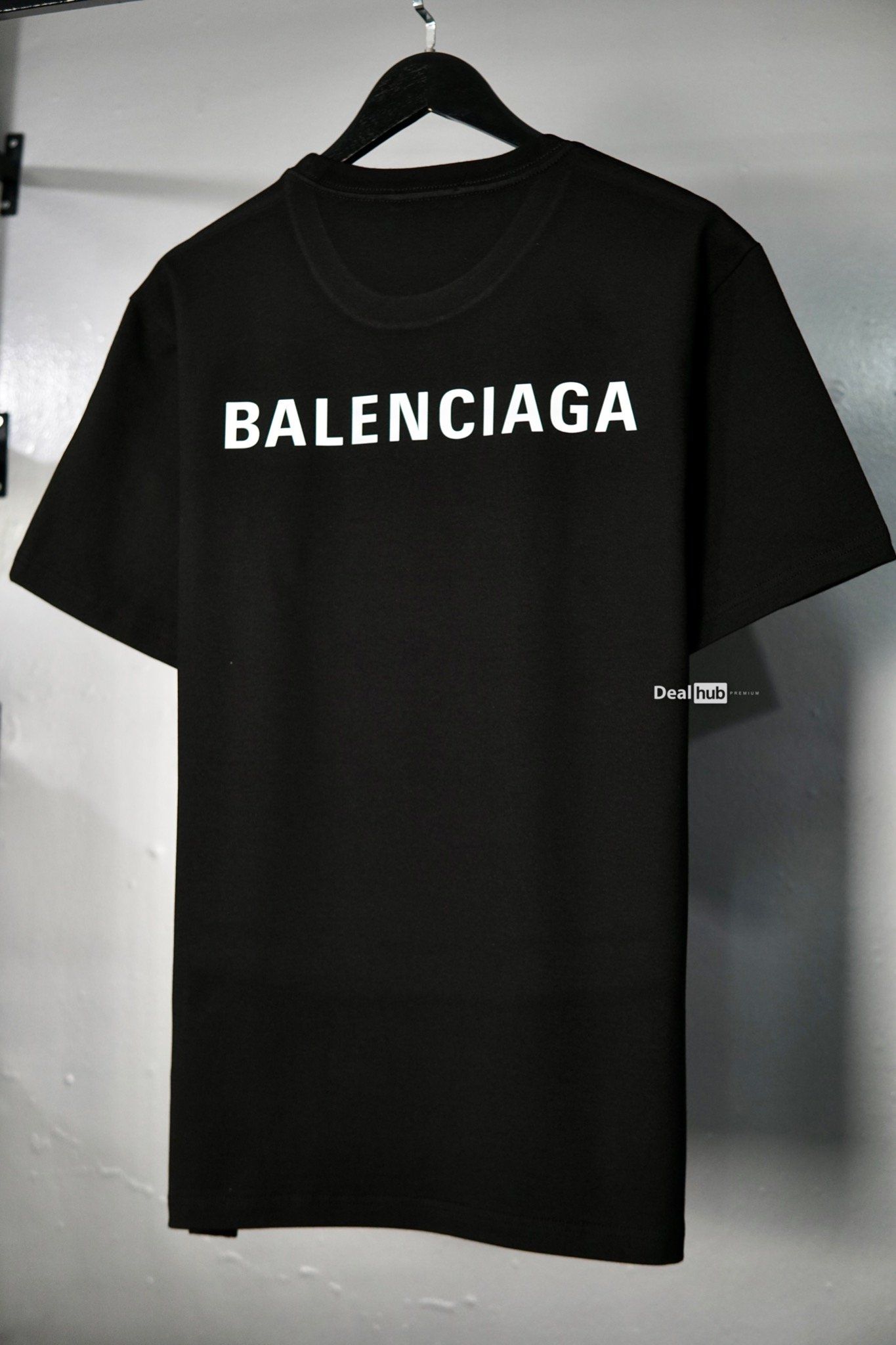 Balenciaga Logo Print Hooded Sweatshirt Black 1070  ONU