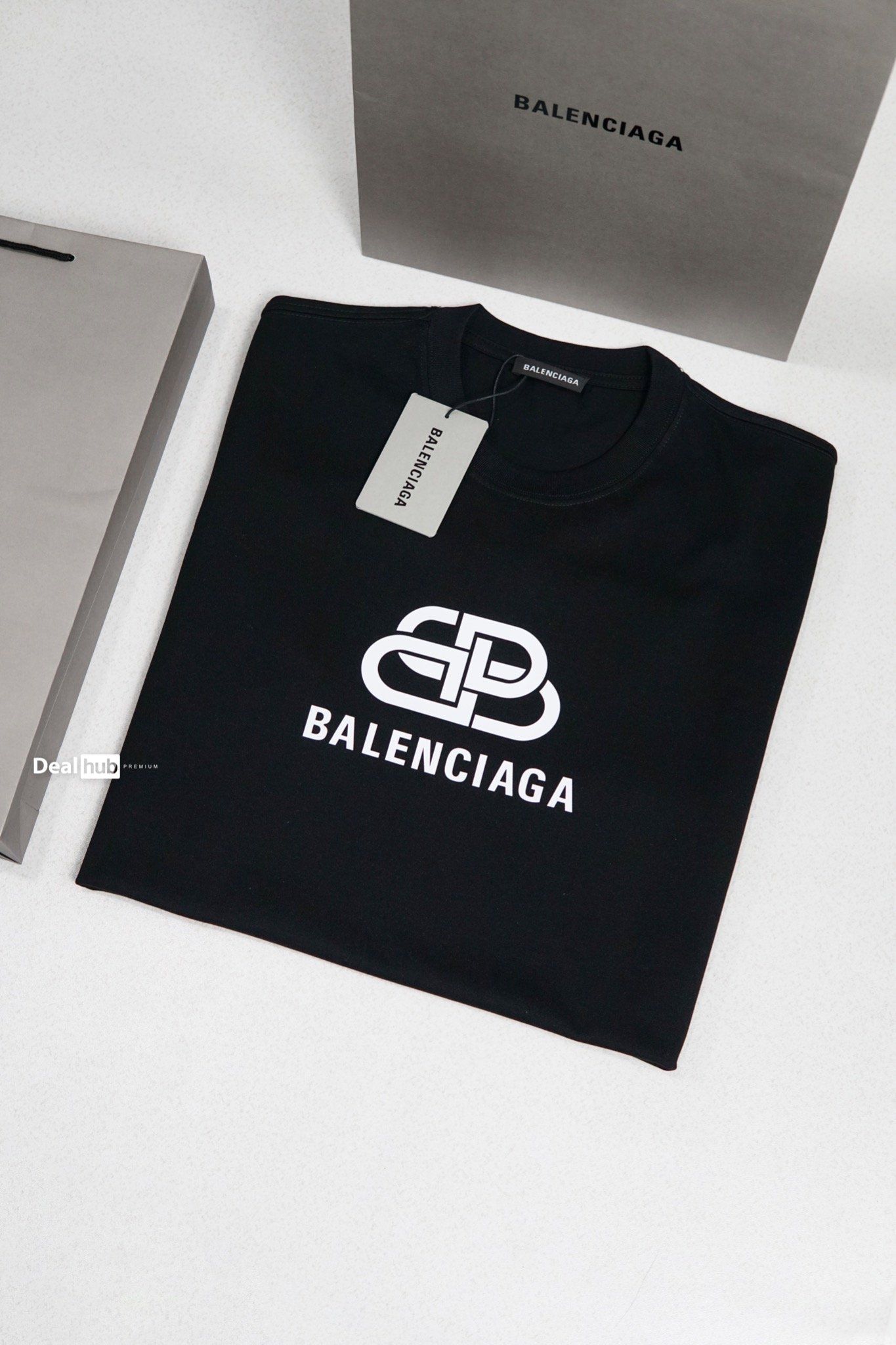 Balenciaga Light Blue Bb Logo Tshirt  ModeSens