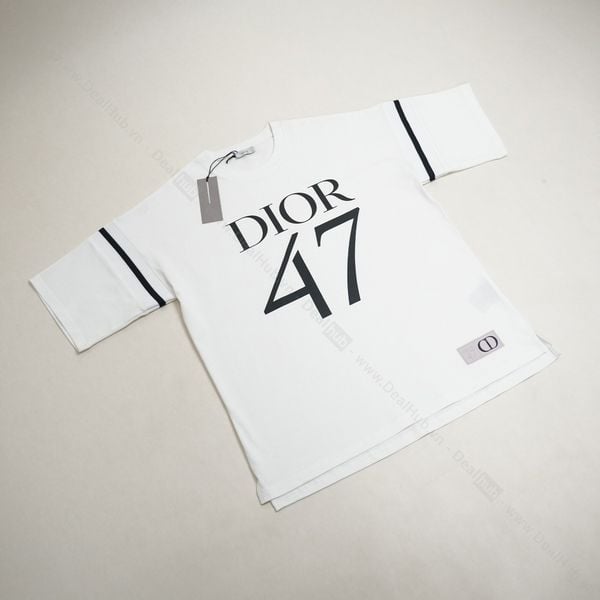  Dior 47 T-Shirt Phối Tay - White - DIOR007 