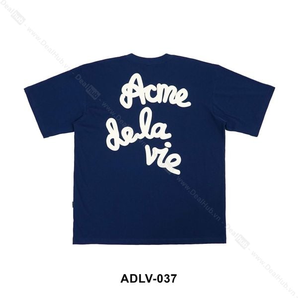  ADLV Embossing Script T-Shirt - Navy ADLV037 