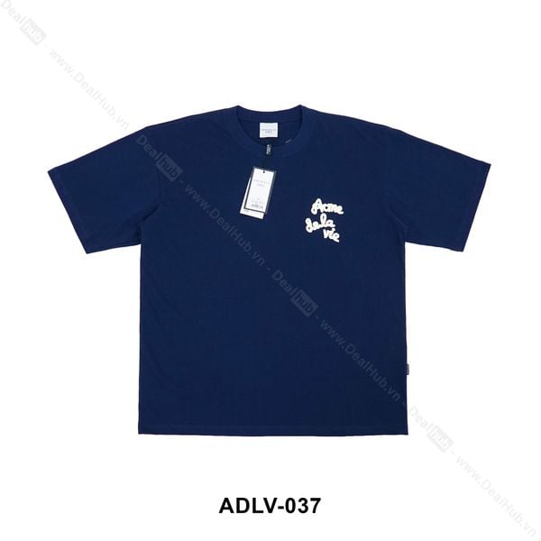  ADLV Embossing Script T-Shirt - Navy ADLV037 