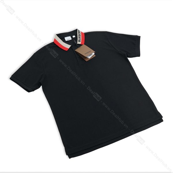  Burberry Contrast Collar Polo Black BBR038 