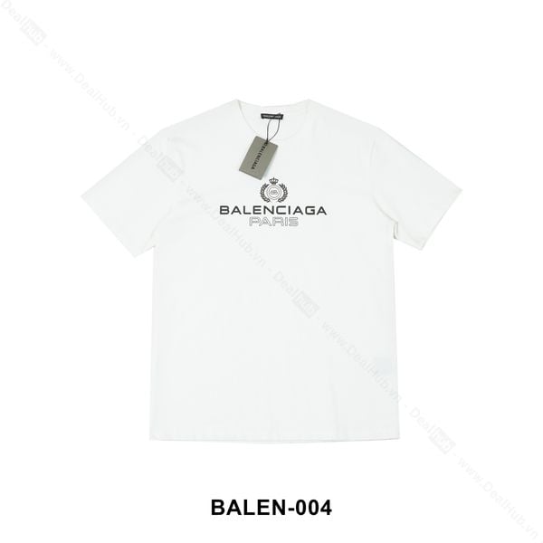  Balenciaga Paris  Logo T-Shirt White BALEN004 