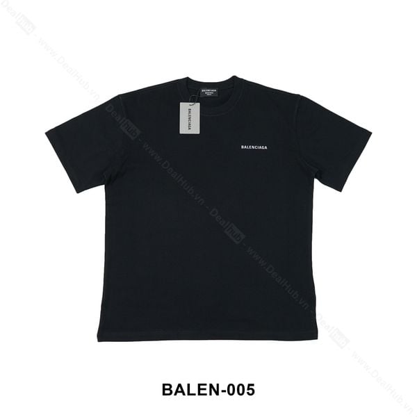  Balenciaga Back Logo Print T-Shirt Black BALEN005 