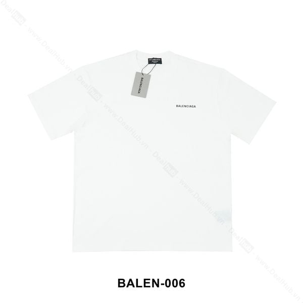  Balenciaga Back Logo Print T-Shirt White BALEN006 