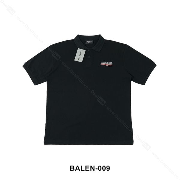  Polo Balenciaga Wave Embroidered Black BALEN009 