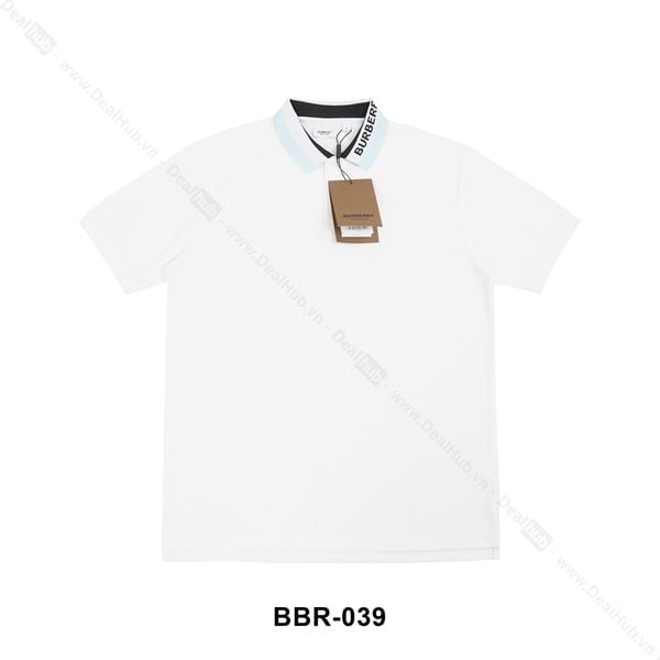 Burberry Contrast Collar Polo White BBR039 