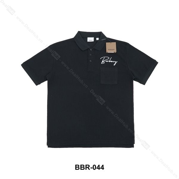  Polo Burberry Signature Embroidered - Black - Thêu Chữ Ký BBR044 