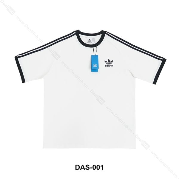  Adidas Basic 3-Stripes T-shirt - White - DAS001 