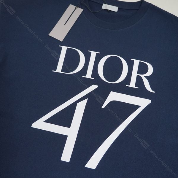  Dior 47 T-Shirt Phối Tay - Navy - DIOR007 