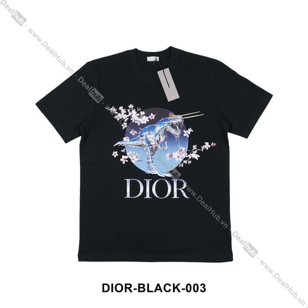  Dior X Sorayama Dinosaur T-shirt Black DIOR003 
