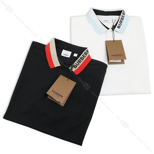  Burberry Contrast Collar Polo White BBR039 