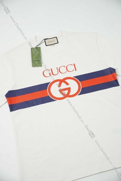  Gucci Interlocking G cotton T-shirt Beige GC047 