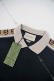  Polo Gucci G-Stripe Interlocking Black GC049 