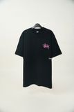  Stussy Basic Logo T-Shirt Pink Black STUSSY007 