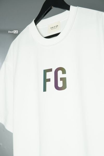  Fear Of God FG Reflective Hologram T-Shirt White 