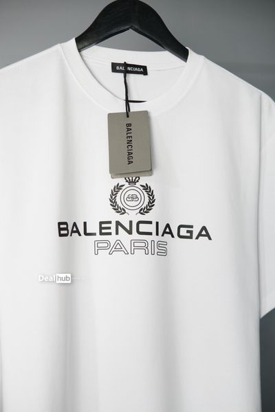  Balenciaga Paris  Logo T-Shirt White BALEN004 