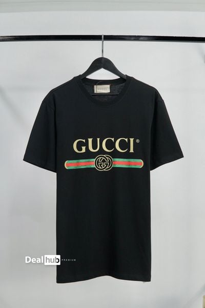  Gucci Fake Logo T-shirt Black GC003 