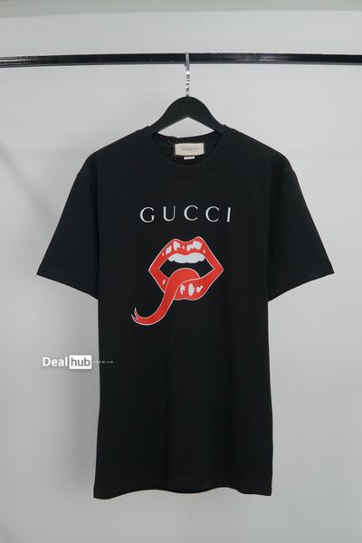  Gucci Mouth Print T-shirt Black GC005 
