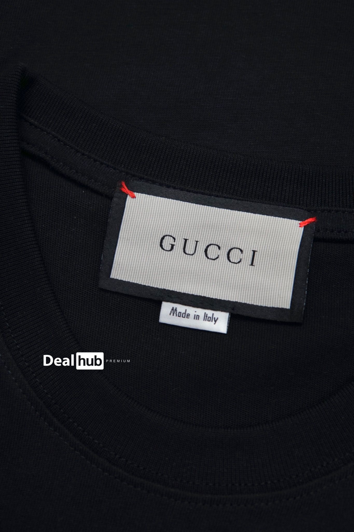 Gucci Fake Logo T-shirt Black GC003 – Deal Hub