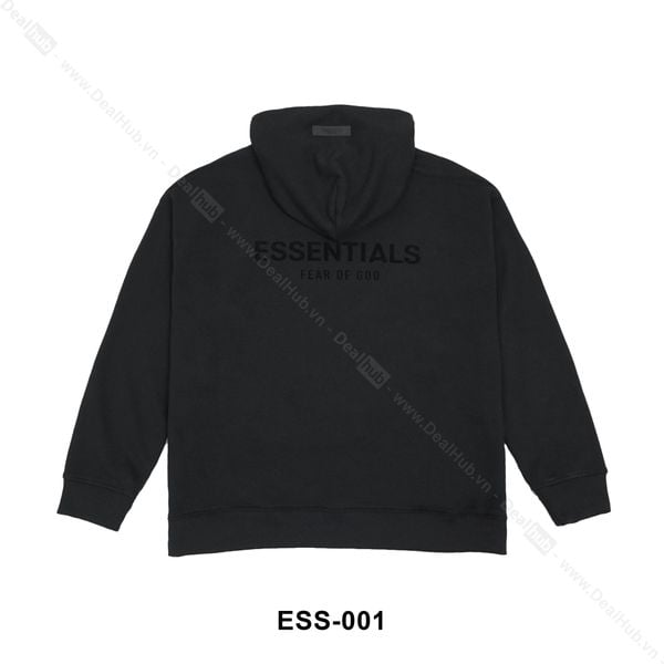  Hoodie Essentials SS22 Stretch Limo Black ESS001 