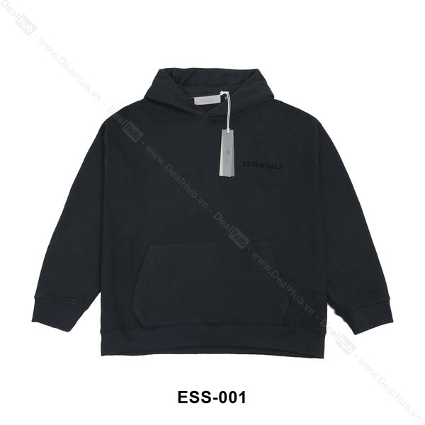  Hoodie Essentials SS22 Stretch Limo Black ESS001 