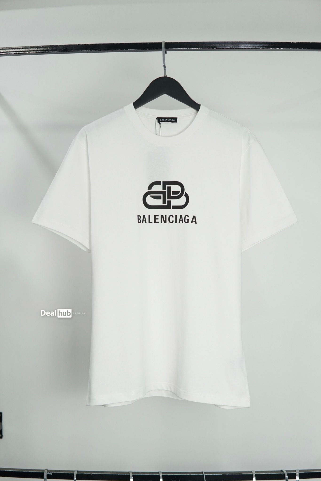 Balenciaga White BB Mode Print Cotton Oversized TShirt S Balenciaga  TLC
